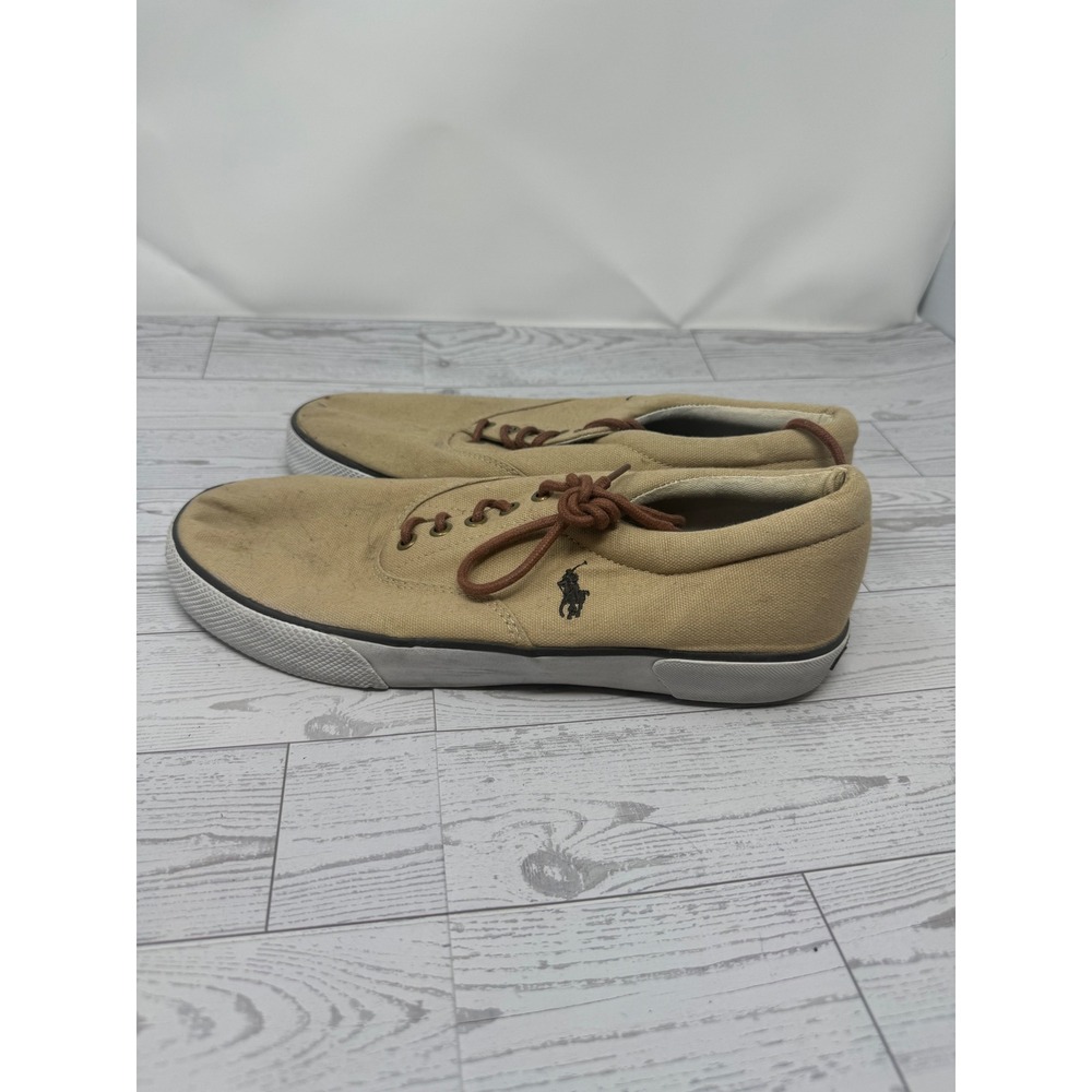Polo Ralph Lauren Forestmon II Tan Canvas Casual Shoes Sneakers Men's